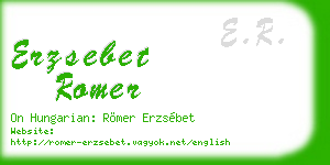 erzsebet romer business card