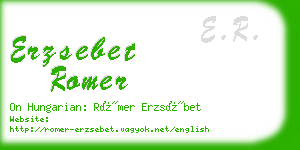 erzsebet romer business card